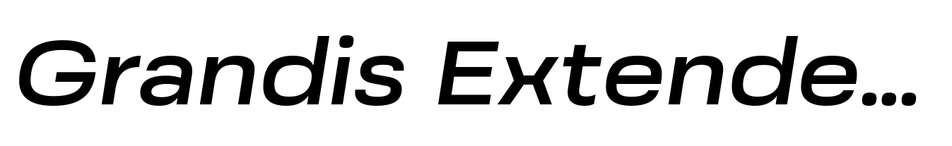 Grandis Extended Medium Italic